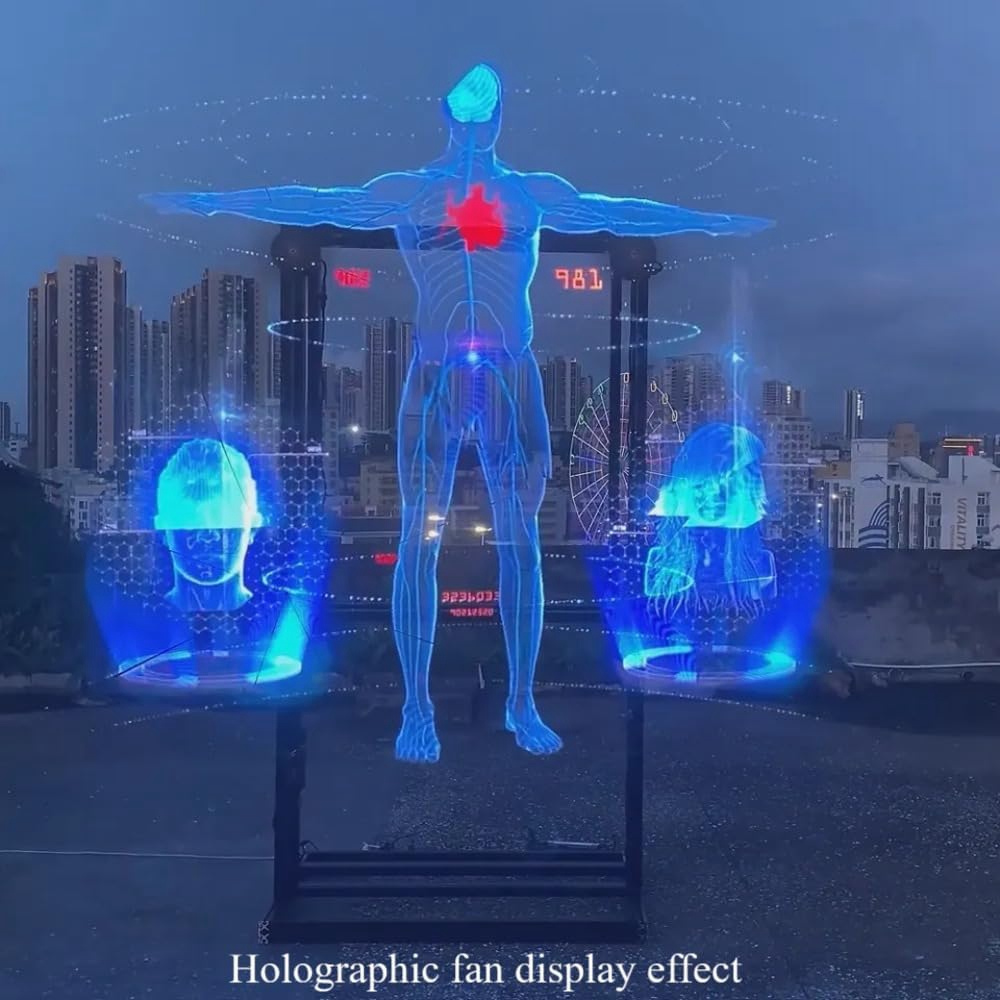 HD 150cm 59″ 3D Holographic Fan Display 12