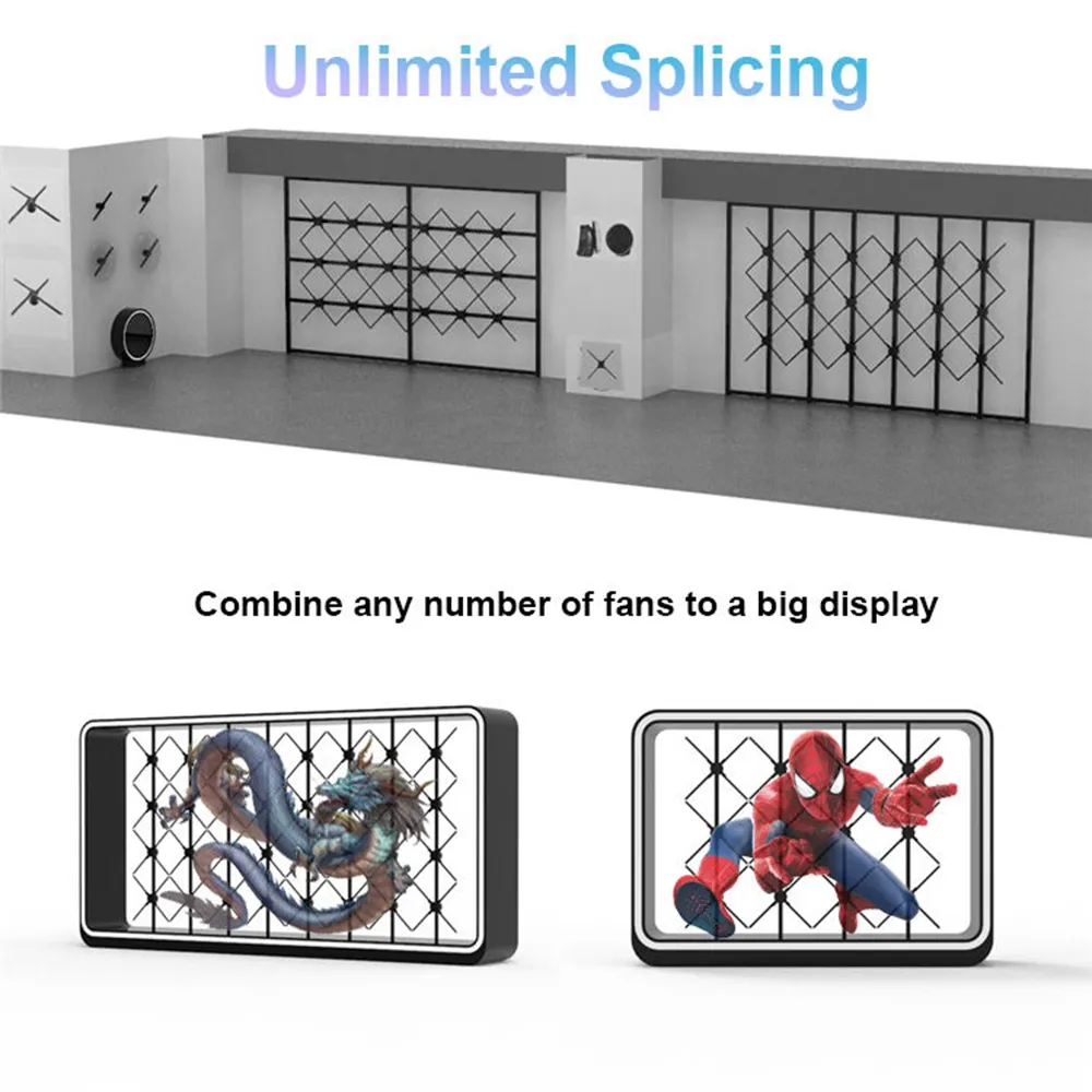 Holographic Wall Splicing Fan 3D Hologram Display2