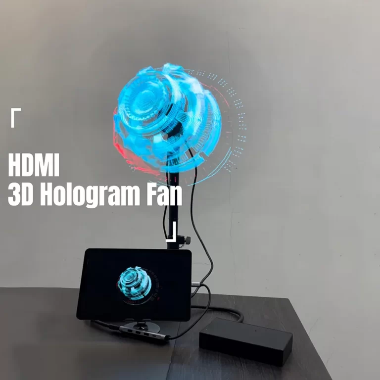 3D HDMI Holographic Fan Hologram Display 65cm 100cm 19