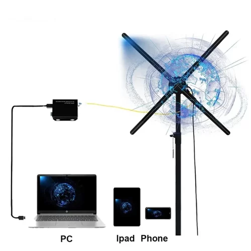 3D HDMI Holographic Fan Hologram Display 5