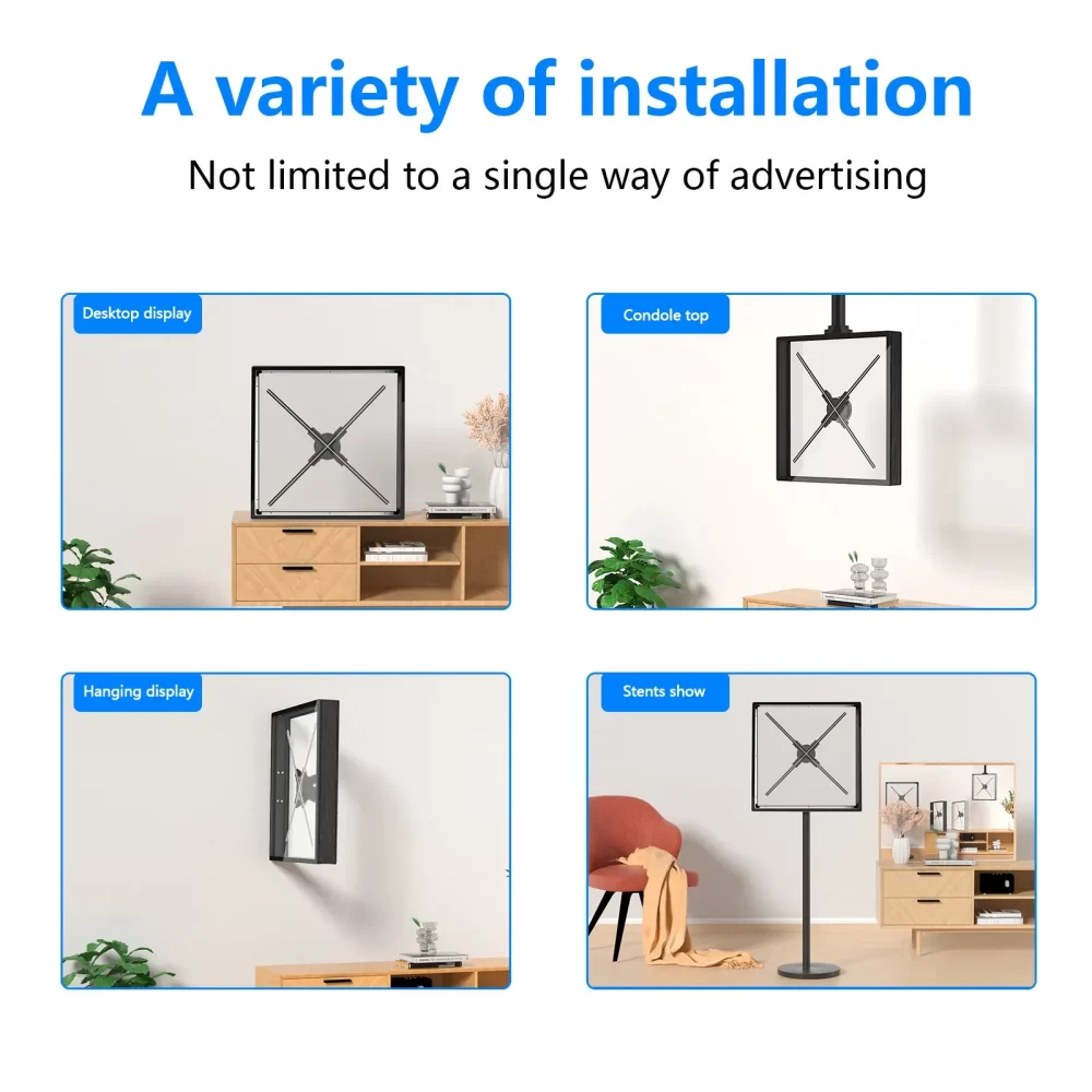 3D Holographic Fan Hologram Display Square Protective case 42cm 45cm 50cm 56cm 65cm 24