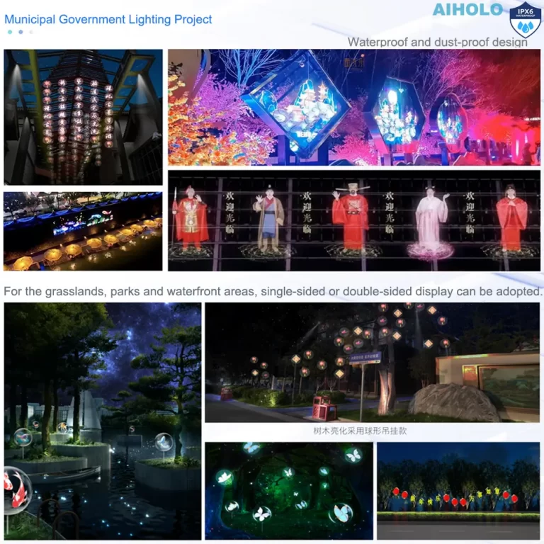 Aiholofan 3d holographic fan led display use case waterproof dustproof outdoor project