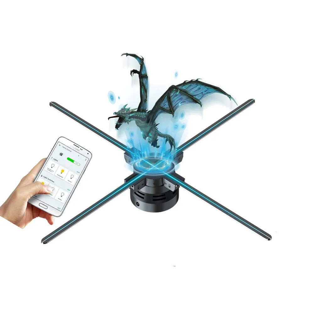 Waterproof Holographic Fan Hologram Display 80cm 7