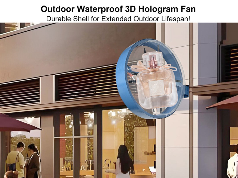 Outdoor Waterproof Dual sides Holographic Fan1