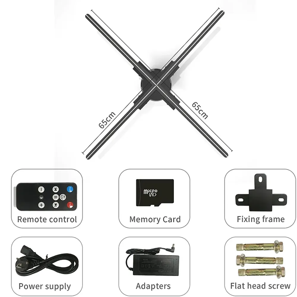 Hologram Fan Holographic Display 65cm 22