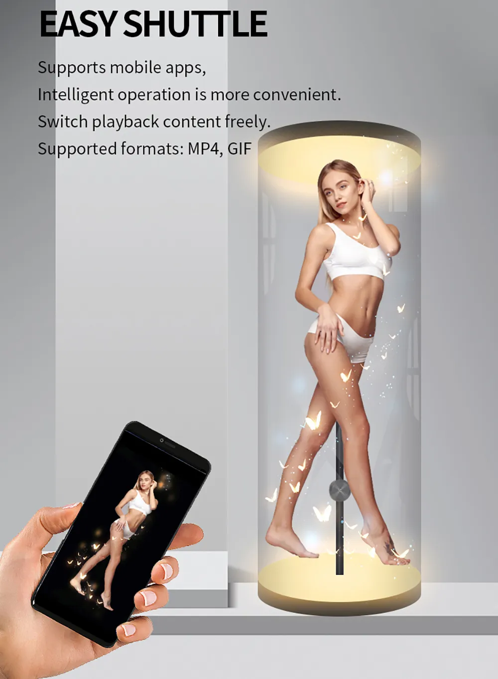 AI Holo Fan Holograms Cylindrical Holographic Human29