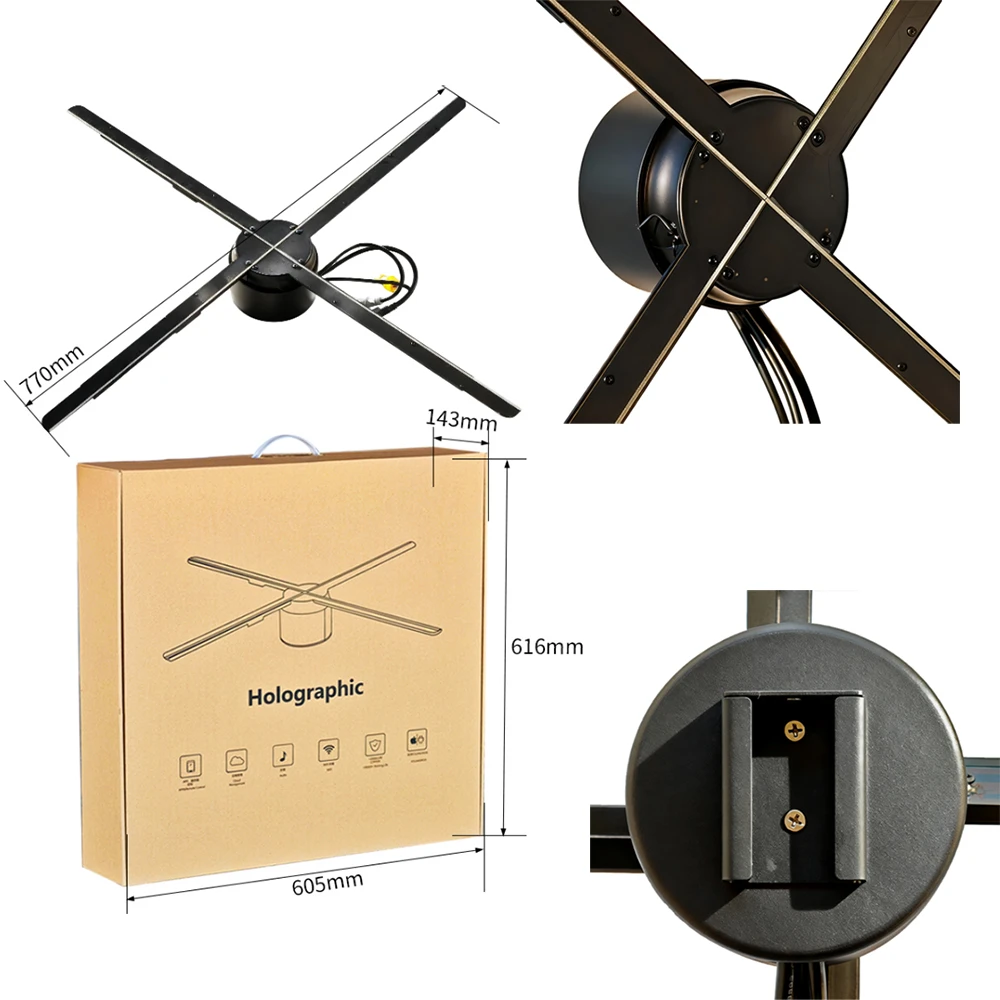 IPX6 Holographic Fan front and rear