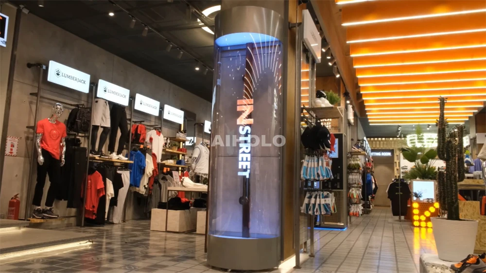 aiholo-1x4-65cm-cylindrical-hologram-fan-installed-in-turkey-instreat-retail-store