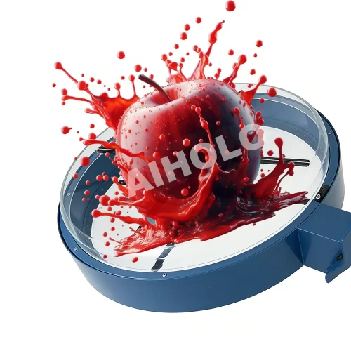 56cm dual-sided hologram fan with a round waterproof enclosure displaying a 3D logo