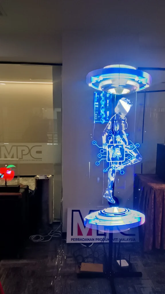 Human-sized Holographic Display 1x3 65cm