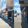 AIHOLO 42cm dual-sided hologram fan in street