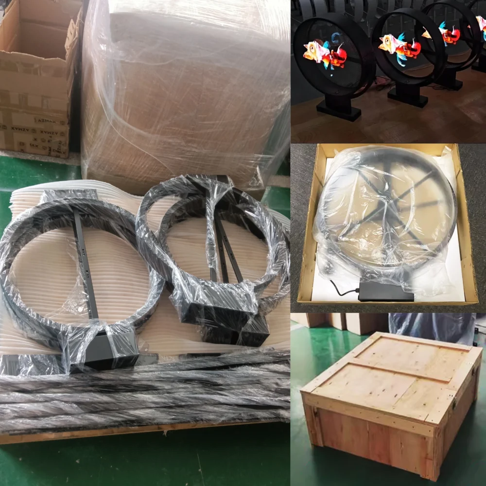 AIHOLO 42cm dual-sided hologram fan package
