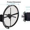 ultra-thin waterproof protective cover of 42cm dual-sided hologram fan for outdoor use